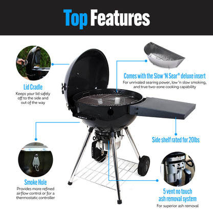 Slow 'N Sear® Charcoal Kettle Grill & Smoker