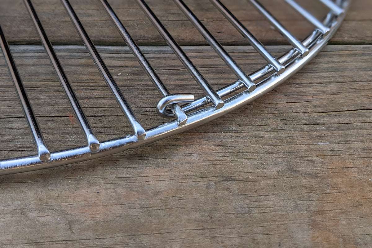 Two-zone cooking enthusiasts and Cold Grate Technique lovers rejoice! Made from high quality 304 stainless steel, this grate will simplify and elevate any cook.  Say goodbye to rust!  We love table top charcoal grills, but the worst thing is opening it up, getting ready to cook, only to see there is rust on the grate.  