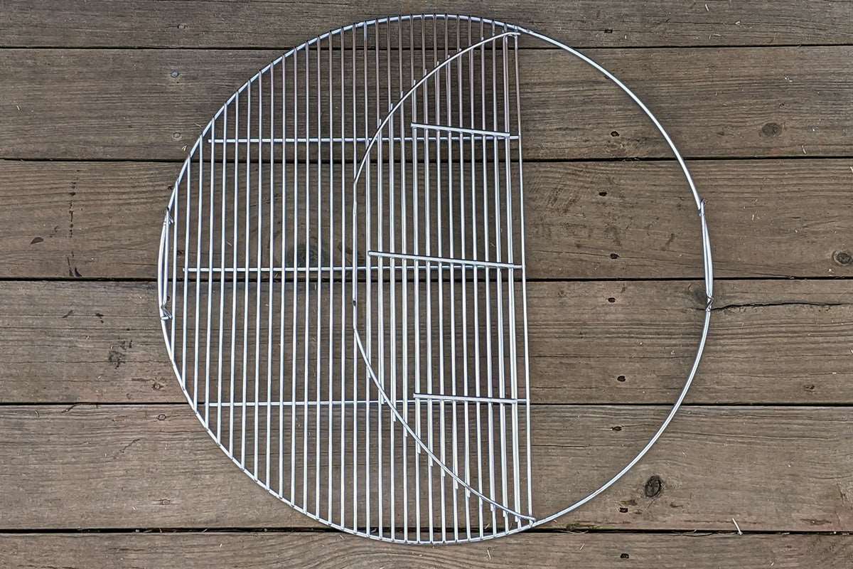 Designed to match the width of the Slow 'N Sear® XL, the single opening streamlines grate functionality while making it easier to access fuel in the basket. Two-zone cooking enthusiasts and Cold Grate Technique lovers rejoice! Made from high quality 304 stainless steel, this grate will simplify and elevate any cook.  | SnS Grills