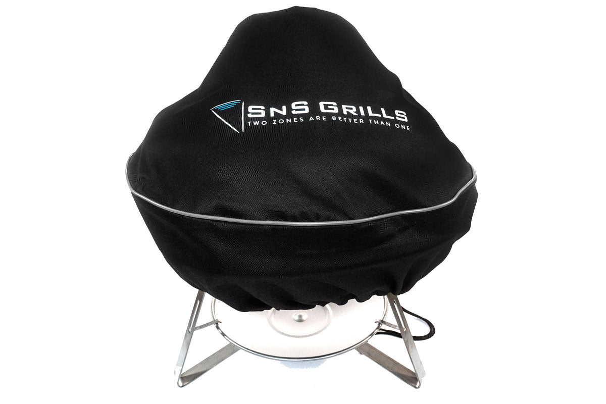 Branded Cover for our Travel Kettle Grill We know there’s nothing better than looking at the beauty of the Slow ‘N Sear® Travel Kettle Grill. But when it needs some additional protection from the elements, this “SnS Grills” branded cover is the ideal solution!